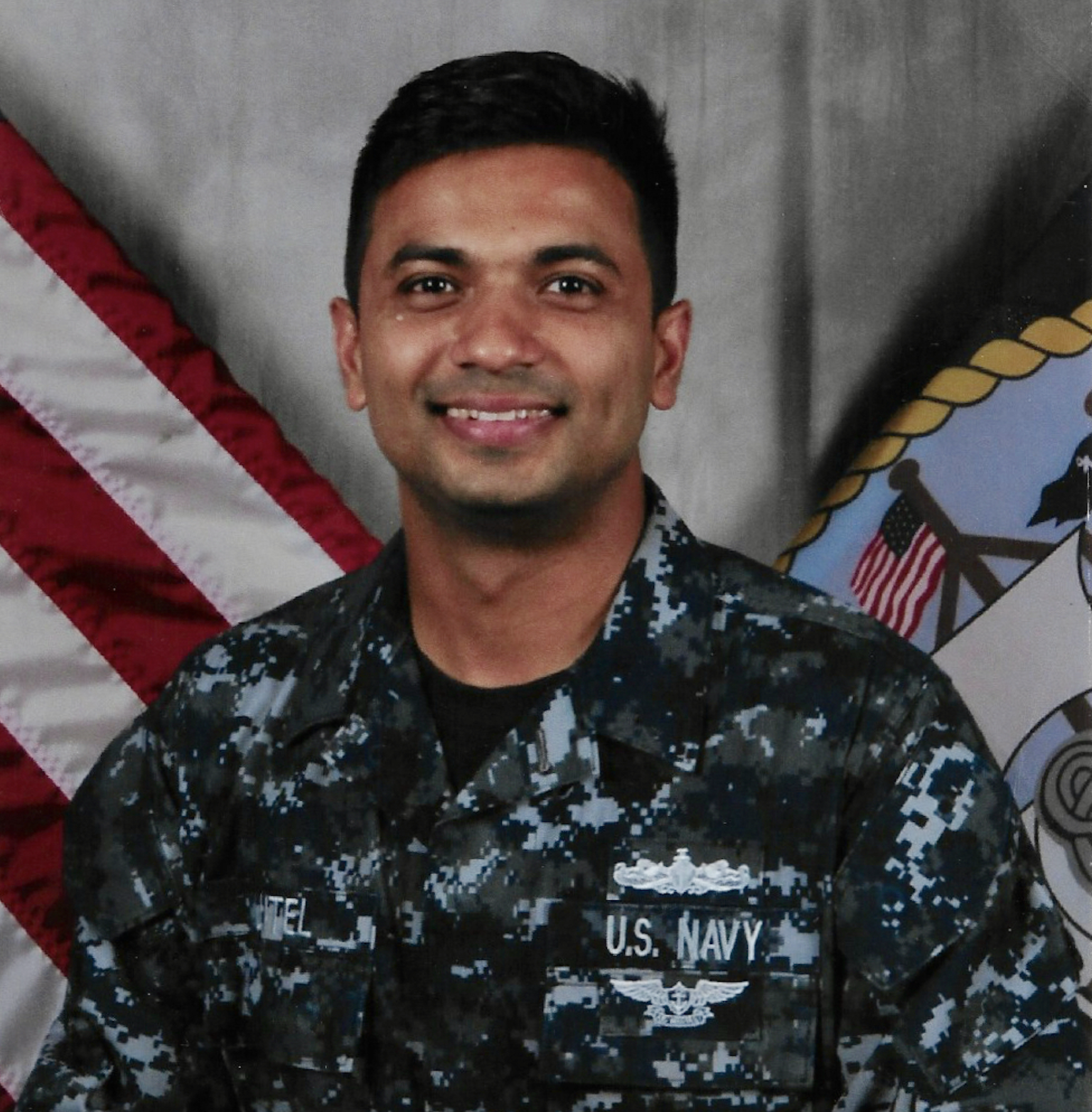 Aashis Luitel during U.S. Navy service